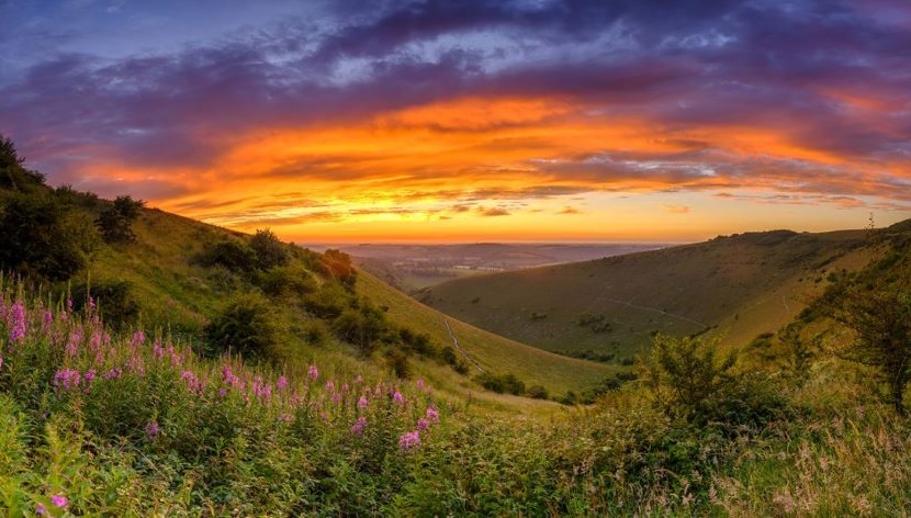 Butser Hill sunset